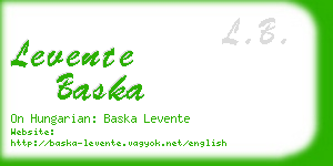 levente baska business card